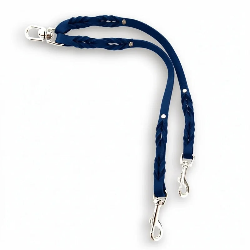 Premium Zwillingsleine aus Fettleder für Hunde | Langlebige Hundeleine & Hundehalsband | LunaDogs