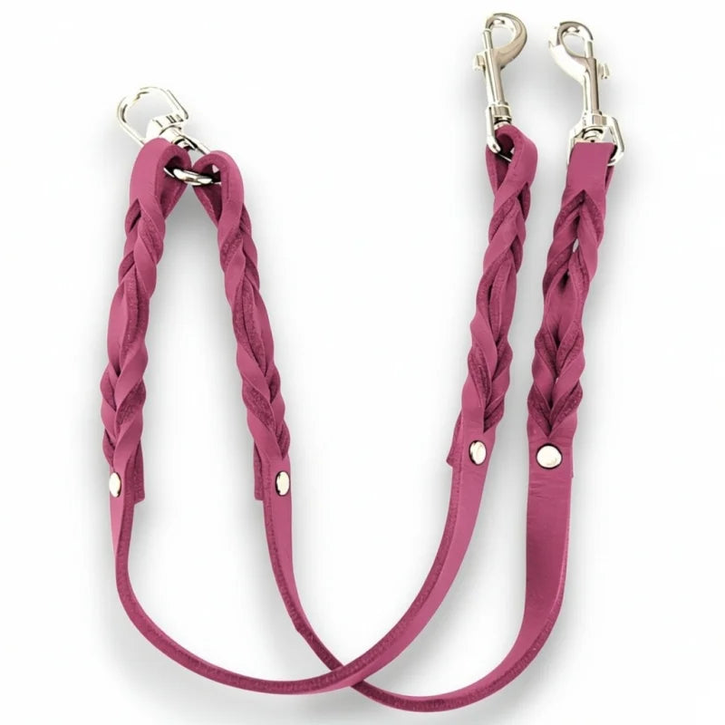 Premium Zwillingsleine aus Fettleder für Hunde | Hundehalter Schweiz | LunaDogs