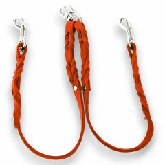 Premium Zwillingsleine aus Fettleder für Hunde | Hundeleine & Hundehalsband Schweiz | LunaDogs