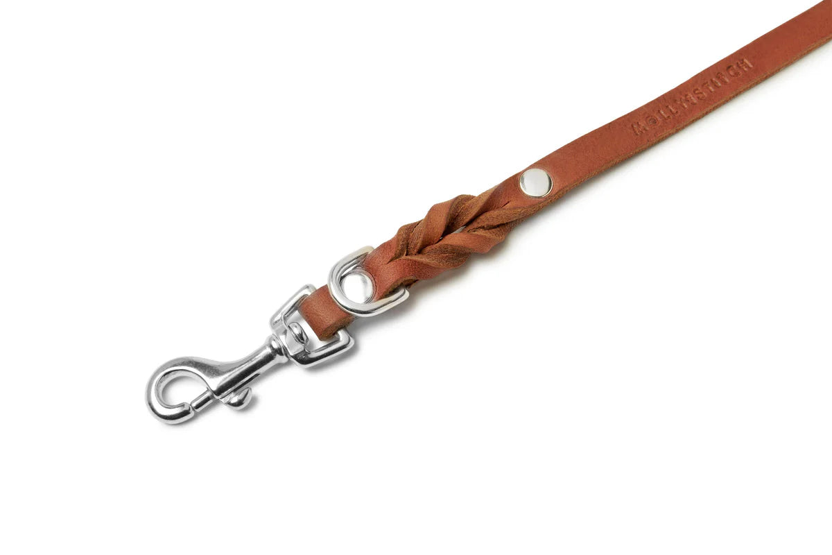 Butter Leather City Hundeleine - Sahara Cognac – Detailansicht 2