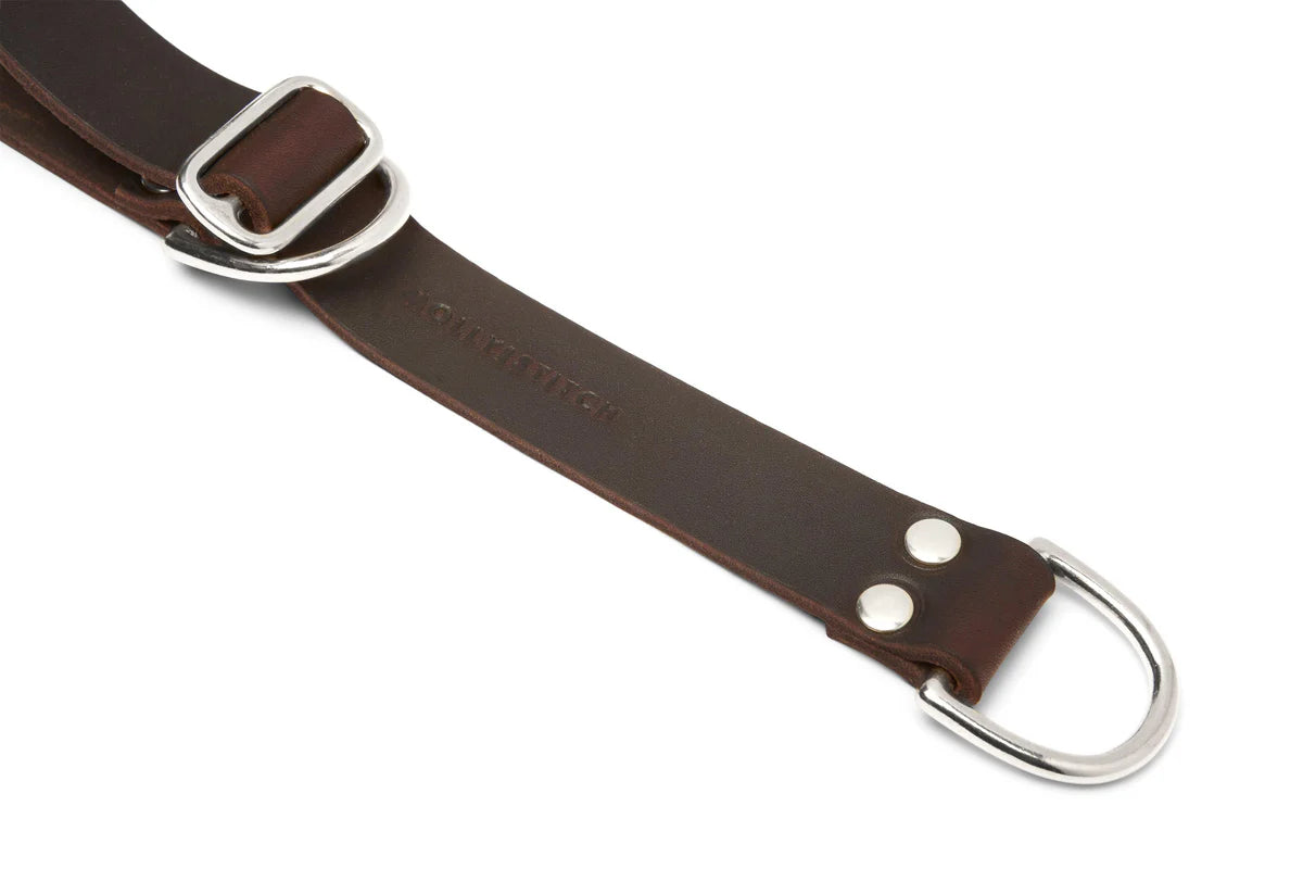 Butter Leder Retriever Hundehalsband - Klassisch Braun – Detailansicht 2