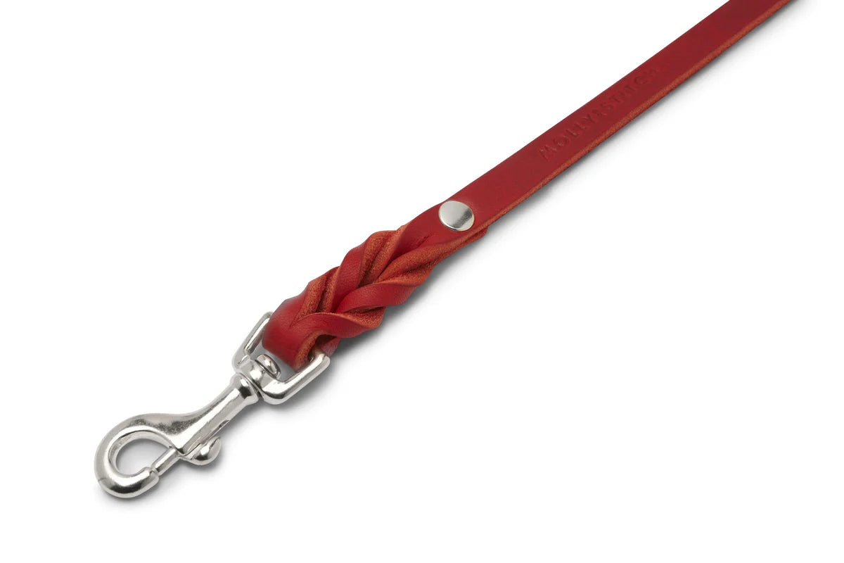 Butter Leather City Hundeleine - Chili Rot – Detailansicht 2
