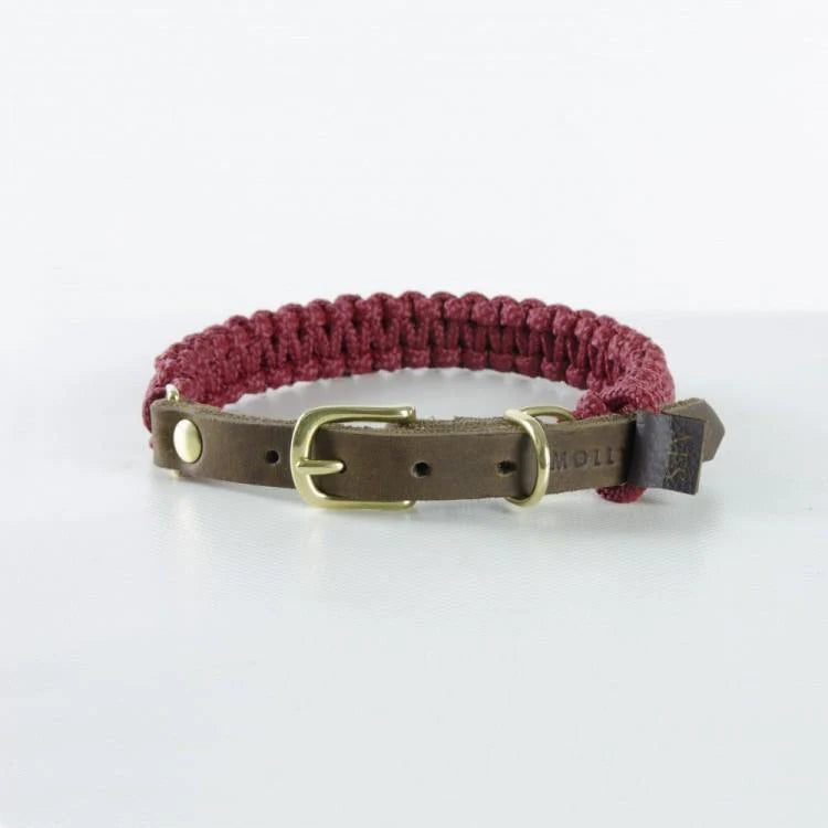 Touch of Leather Hundehalsband - Rotwein – LunaDogs Schweiz