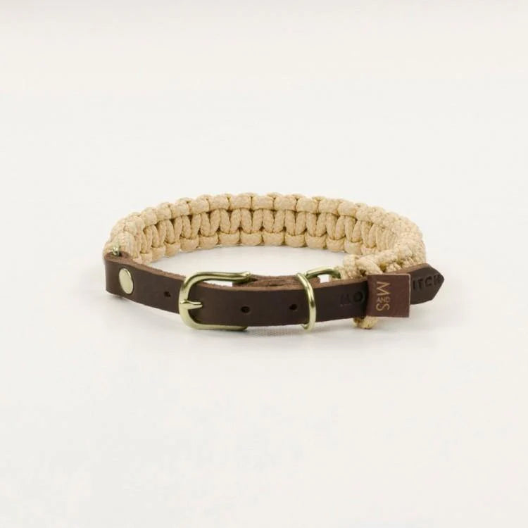 Touch of leather Hundehalsband - Beige – LunaDogs Schweiz