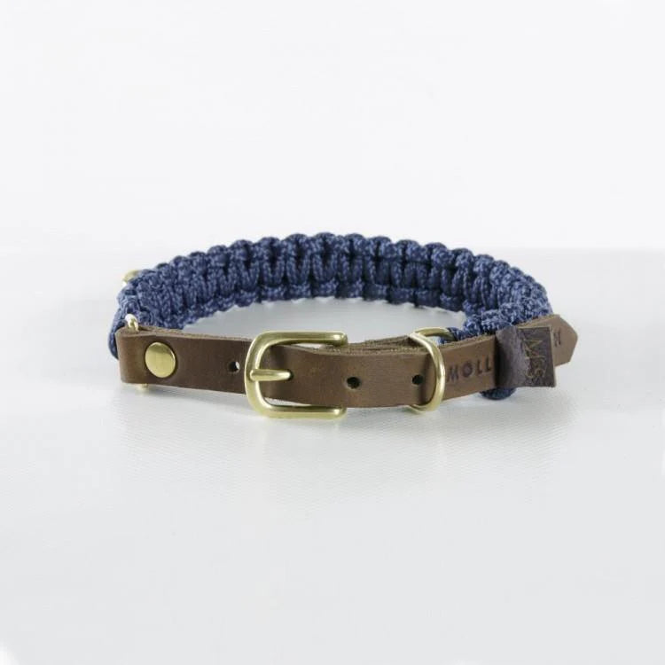 Touch of leather Hundehalsband - Navy Blau – LunaDogs Schweiz