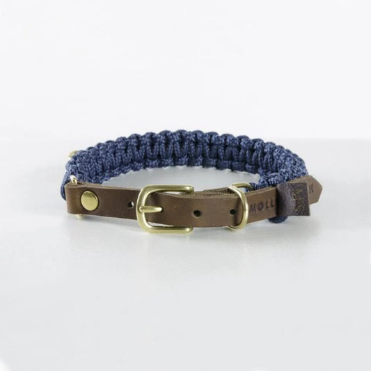 Touch of leather Hundehalsband - Navy Blau – LunaDogs Schweiz